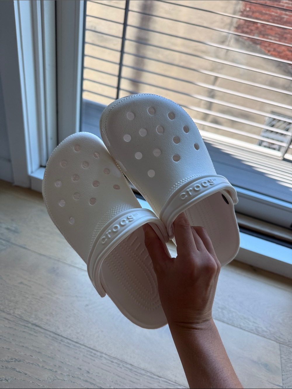 CROCS Women's White Classic Clog Mules